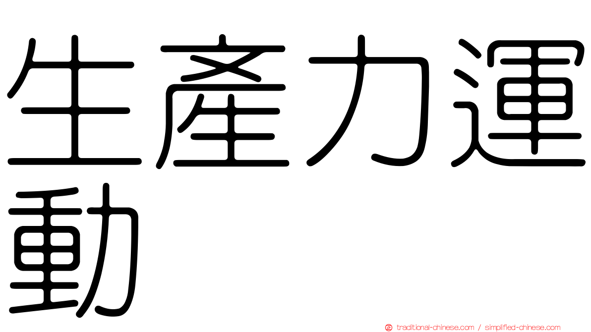 生產力運動