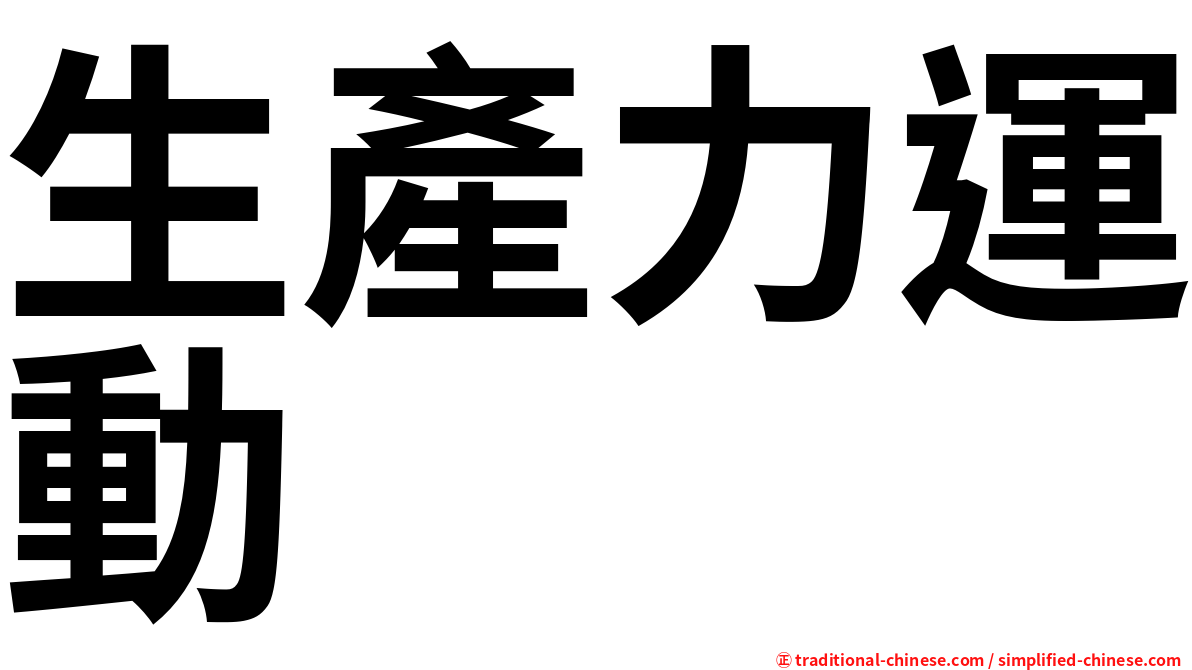 生產力運動