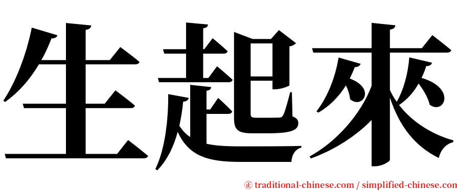 生起來 serif font