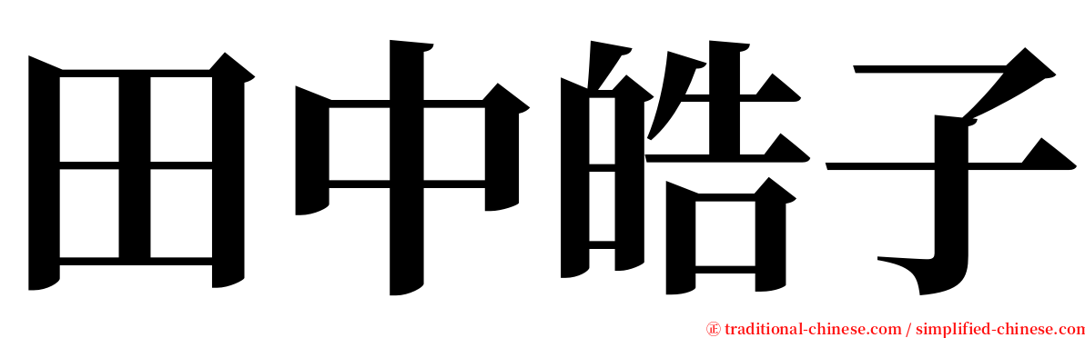 田中皓子 serif font