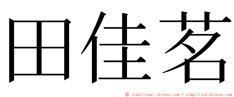 田佳茗 ming font