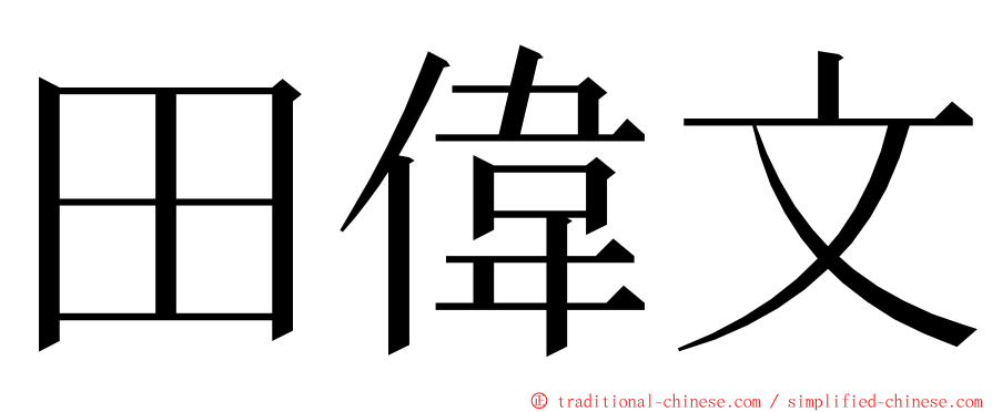 田偉文 ming font