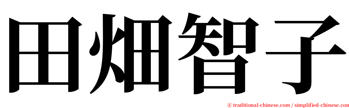 田畑智子 serif font