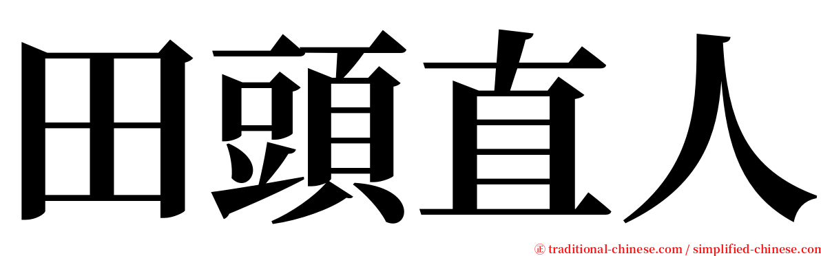 田頭直人 serif font