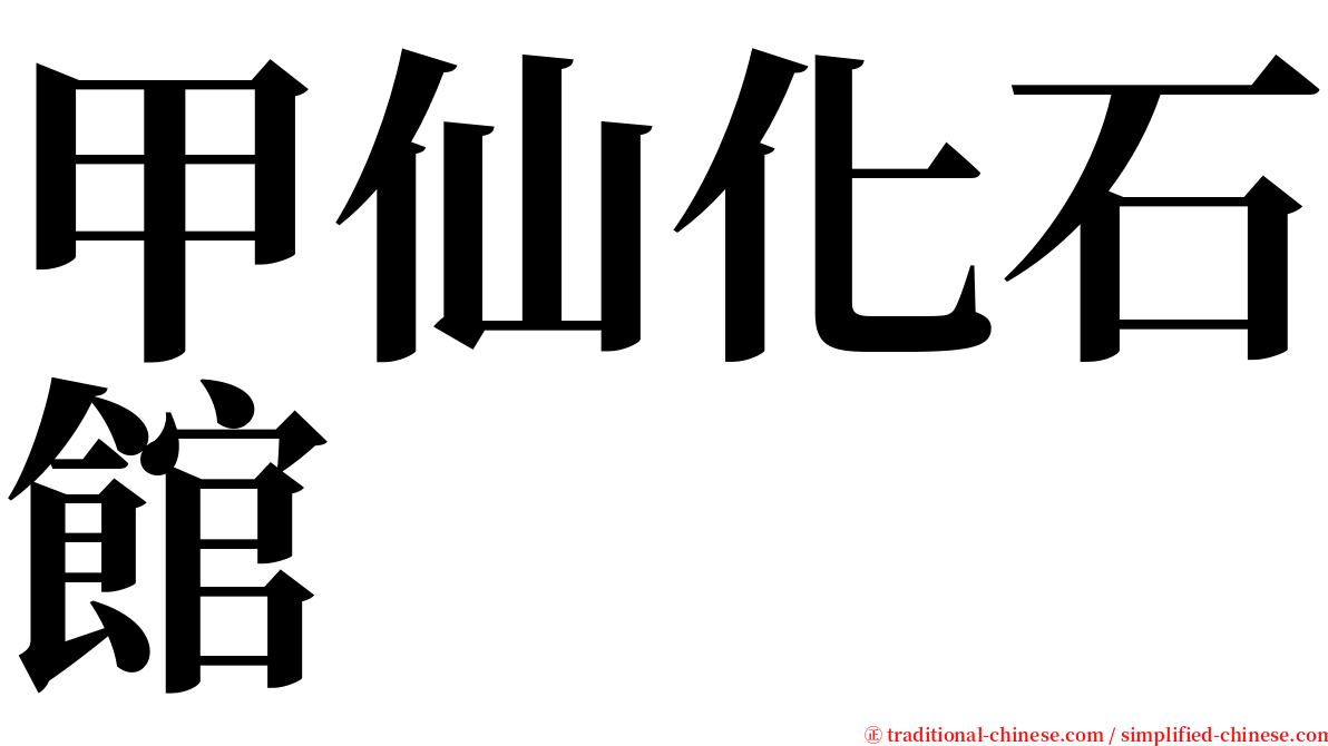 甲仙化石館 serif font