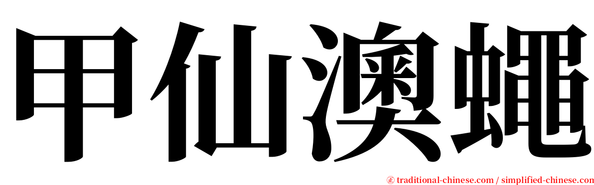 甲仙澳蠅 serif font