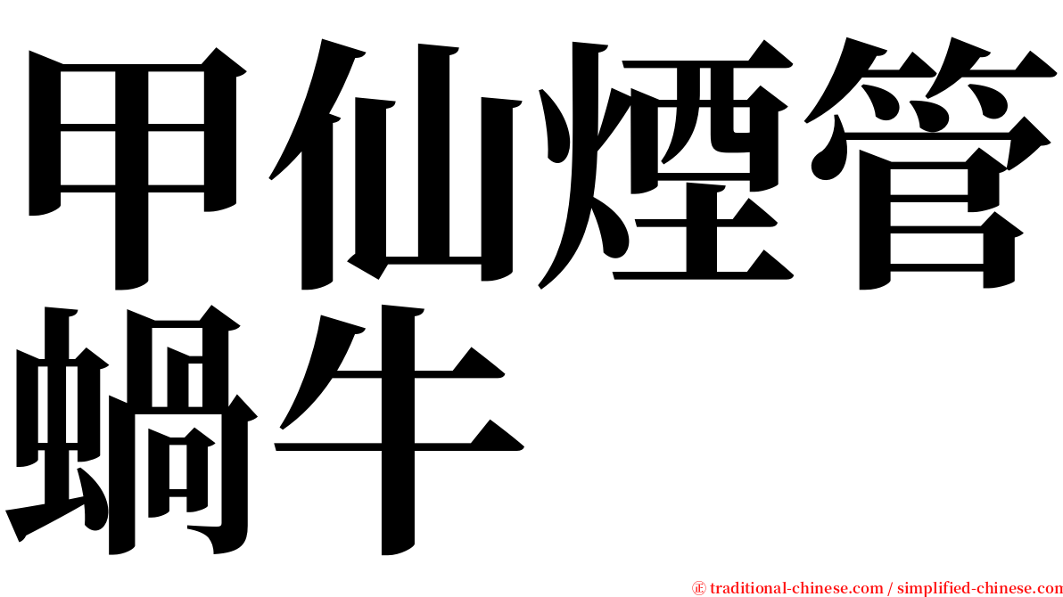 甲仙煙管蝸牛 serif font