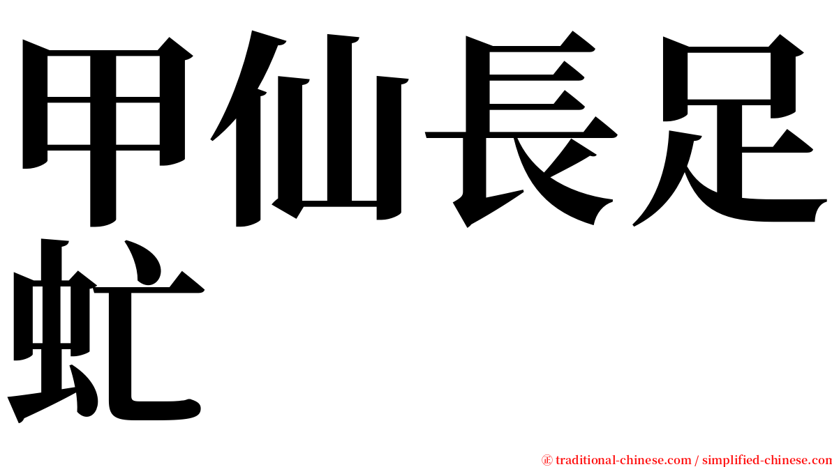 甲仙長足虻 serif font