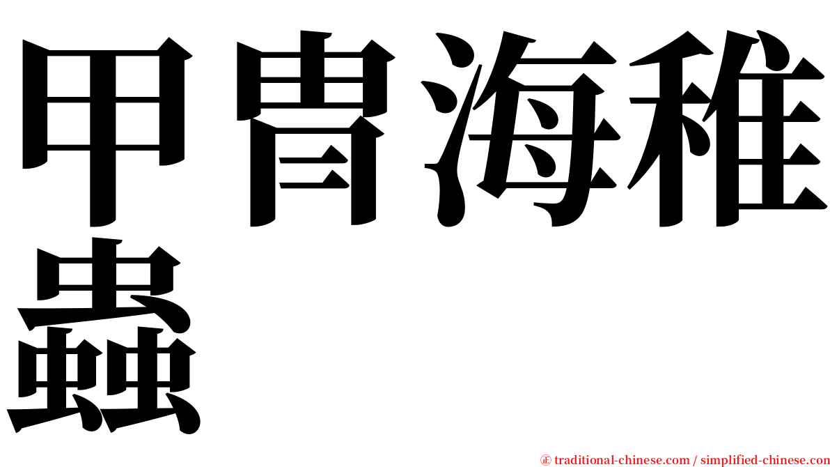 甲冑海稚蟲 serif font