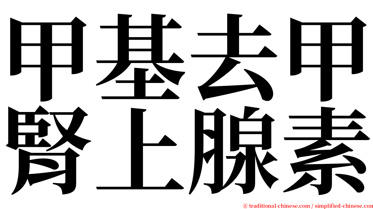 甲基去甲腎上腺素 serif font