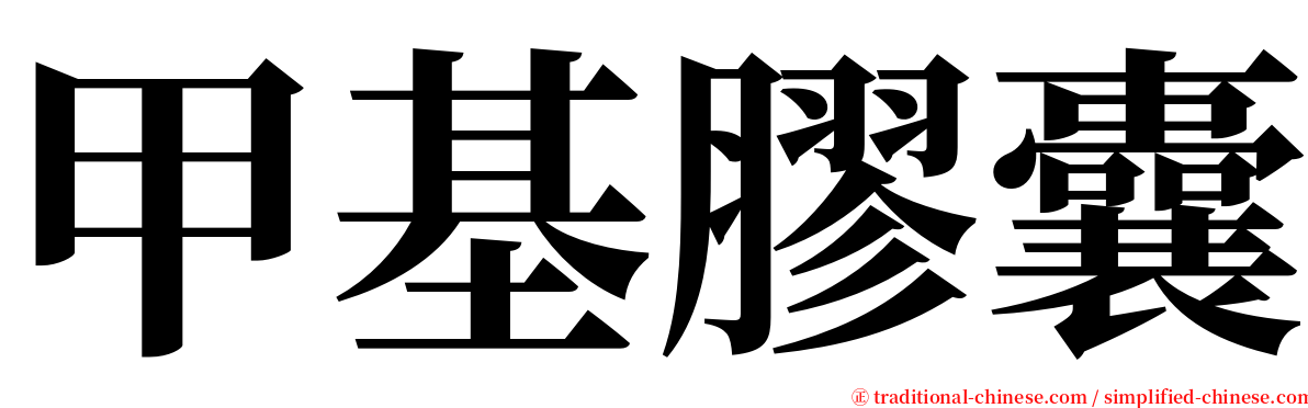 甲基膠囊 serif font