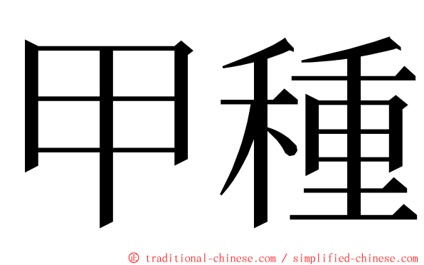 甲種 ming font