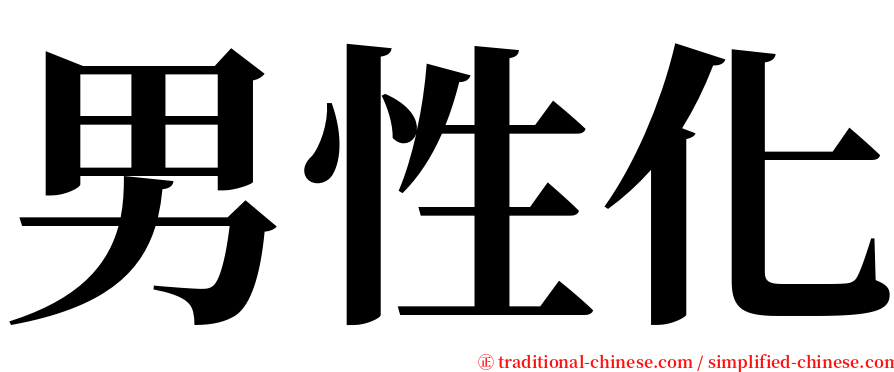 男性化 serif font