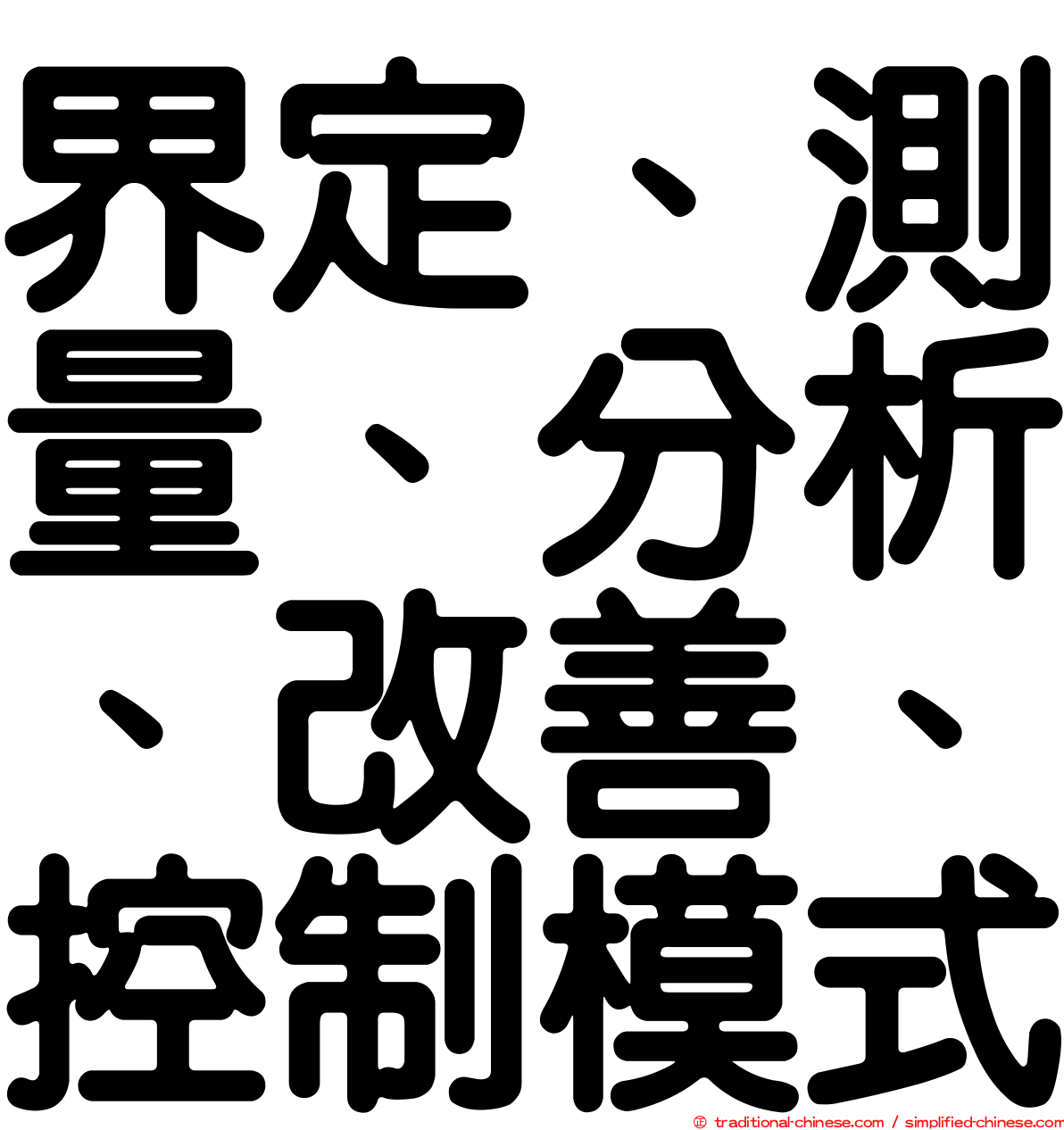界定、測量、分析、改善、控制模式
