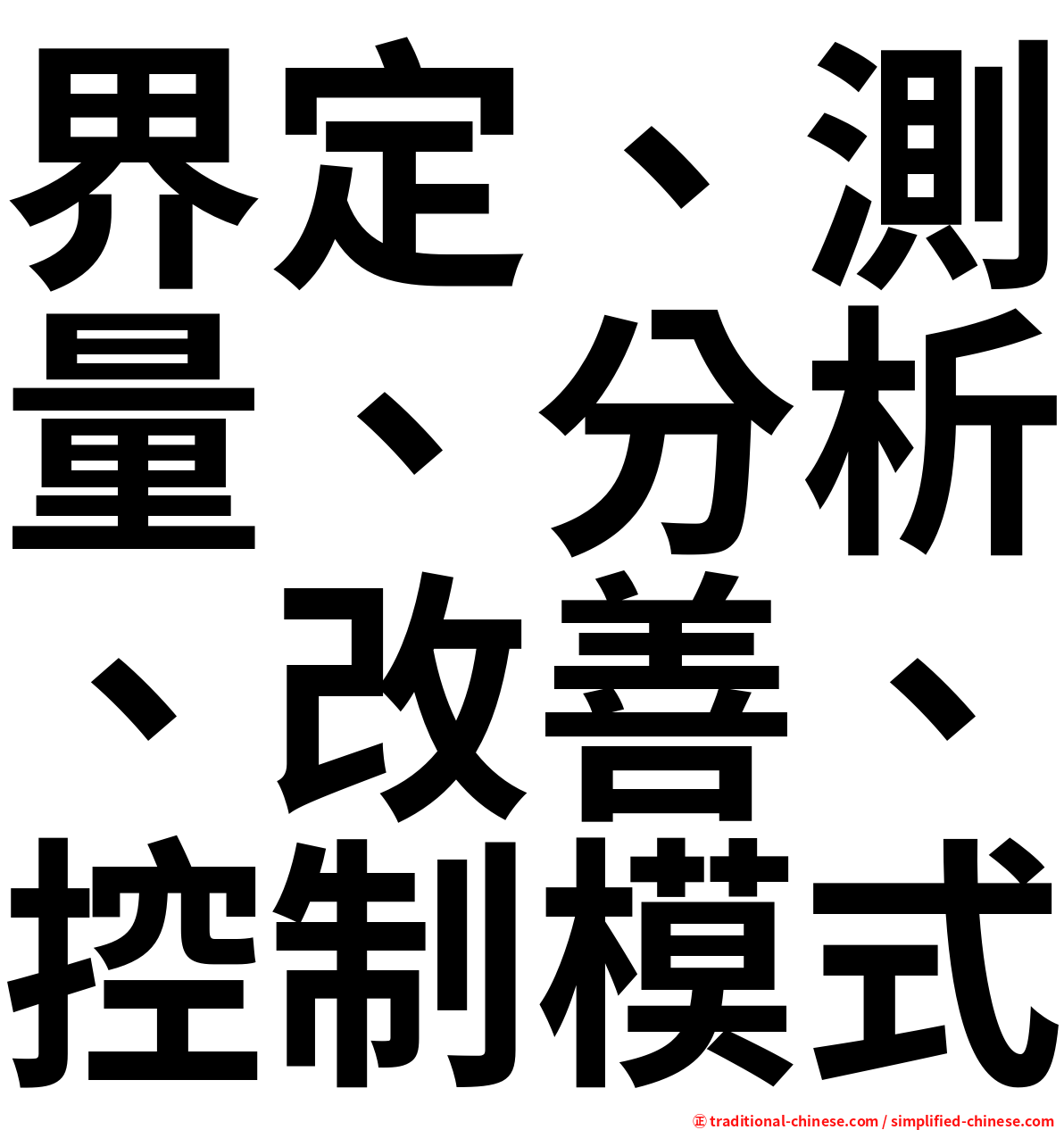 界定、測量、分析、改善、控制模式