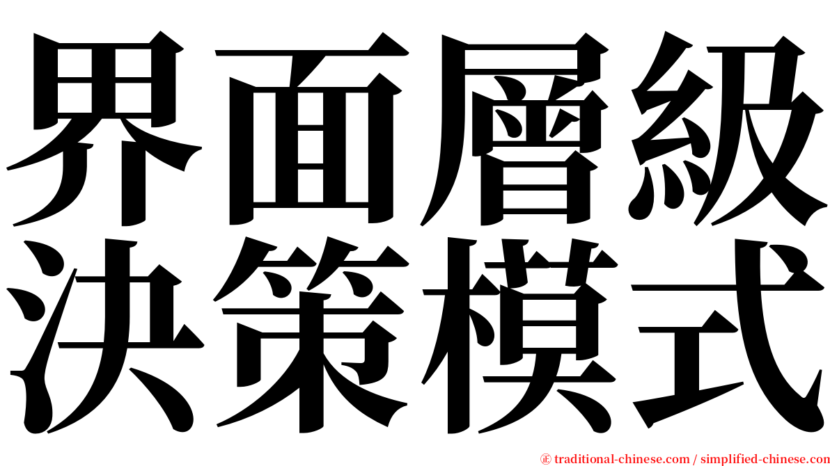 界面層級決策模式 serif font