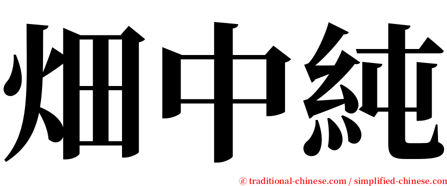 畑中純 serif font