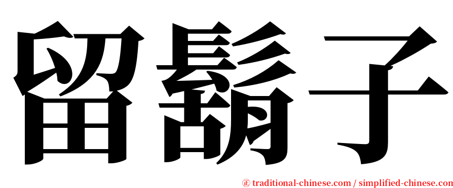 留鬍子 serif font