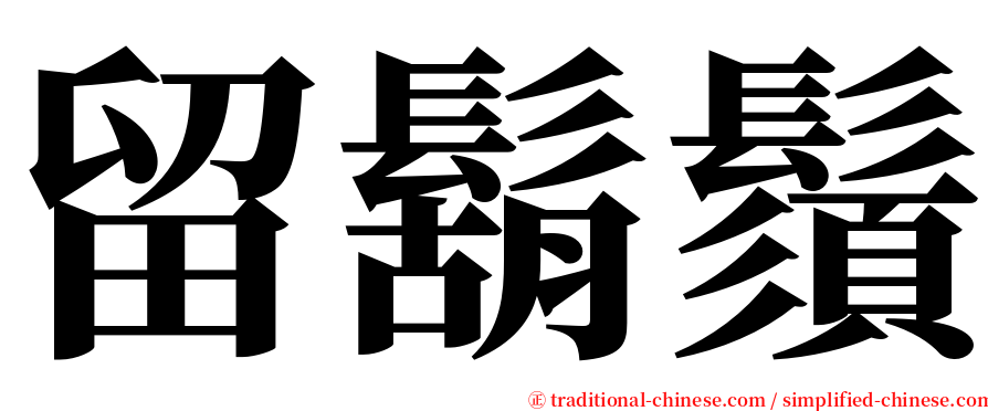 留鬍鬚 serif font