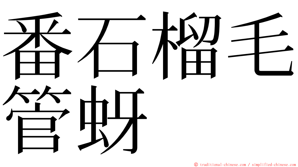 番石榴毛管蚜 ming font