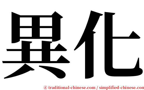 異化 serif font