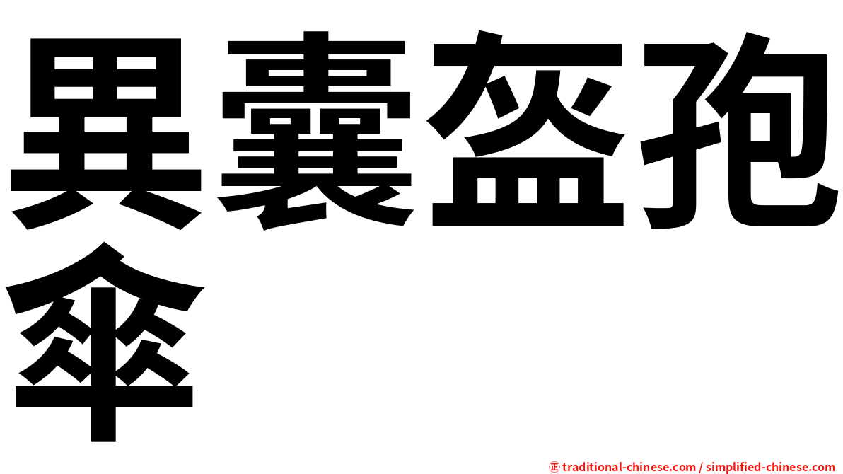 異囊盔孢傘