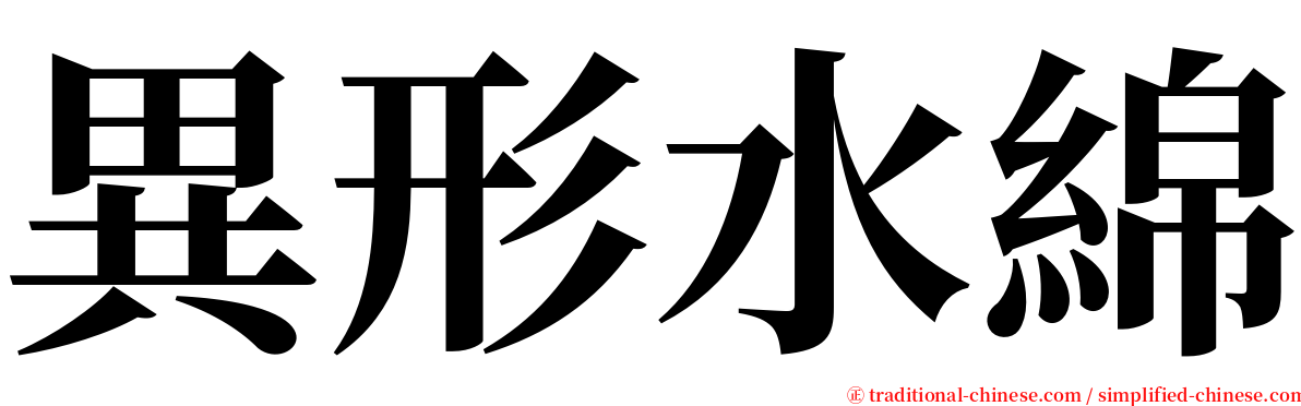 異形水綿 serif font