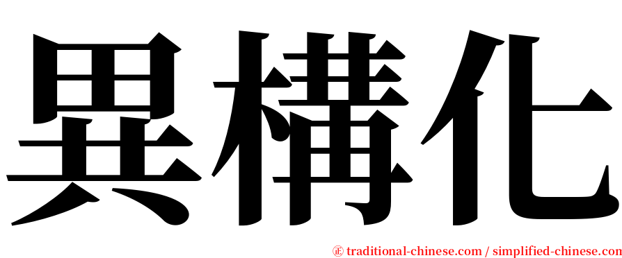 異構化 serif font