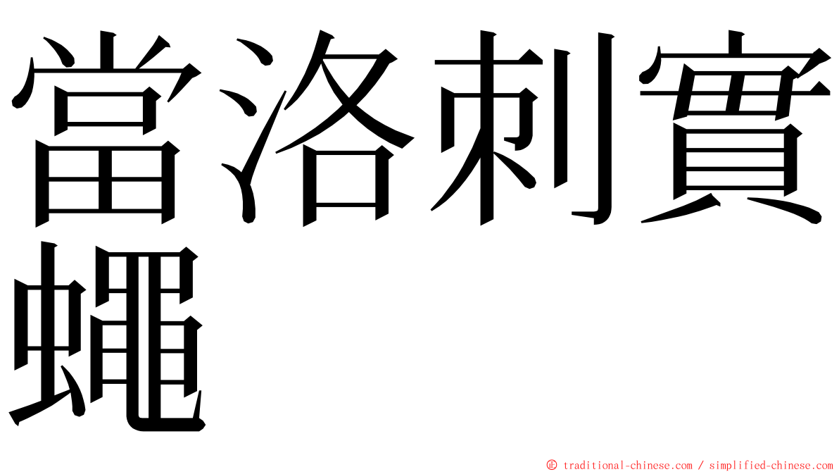 當洛刺實蠅 ming font