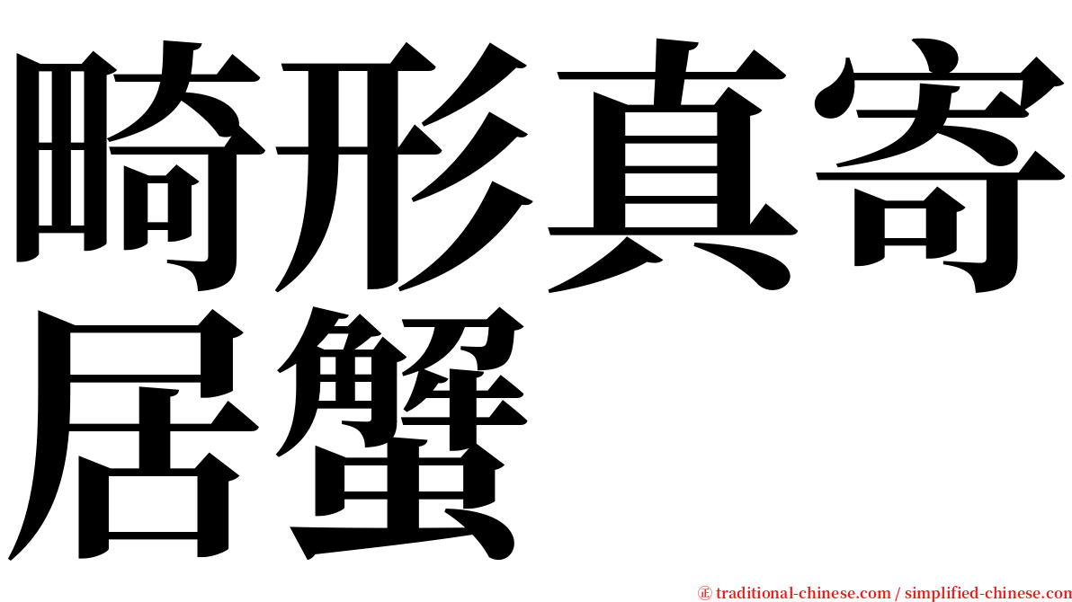 畸形真寄居蟹 serif font