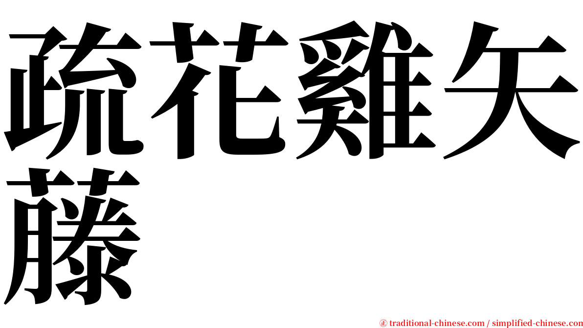疏花雞矢藤 serif font