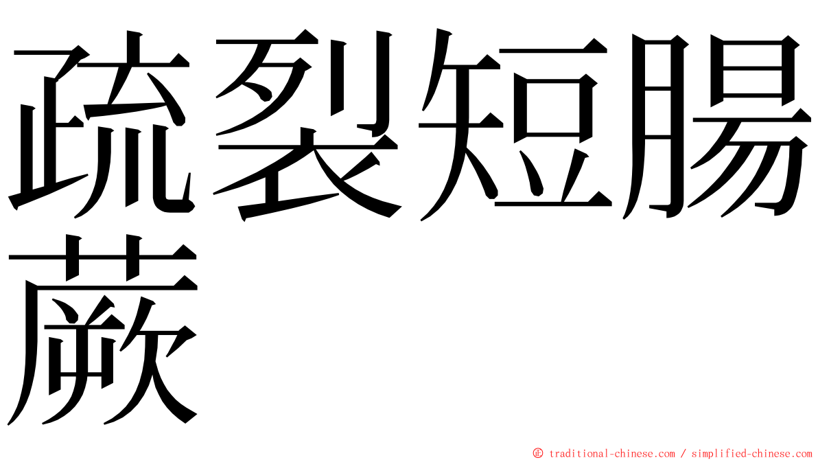 疏裂短腸蕨 ming font