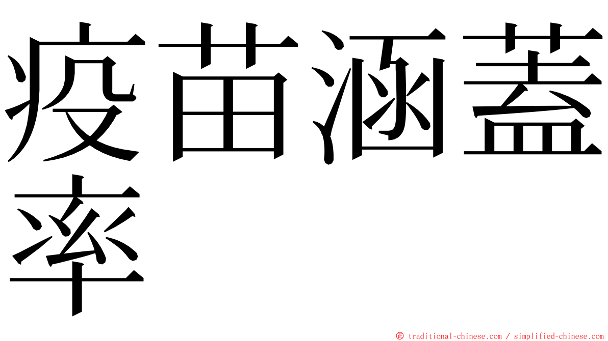 疫苗涵蓋率 ming font