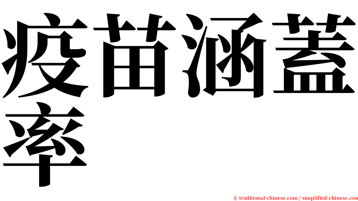 疫苗涵蓋率 serif font