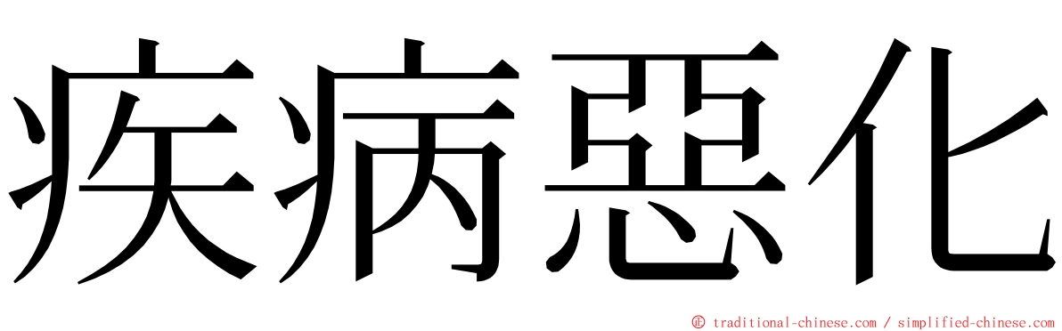 疾病惡化 ming font