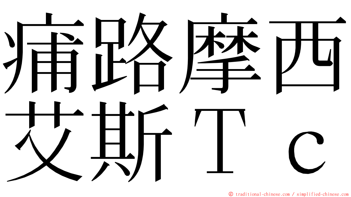 痡路摩西艾斯Ｔｃ ming font