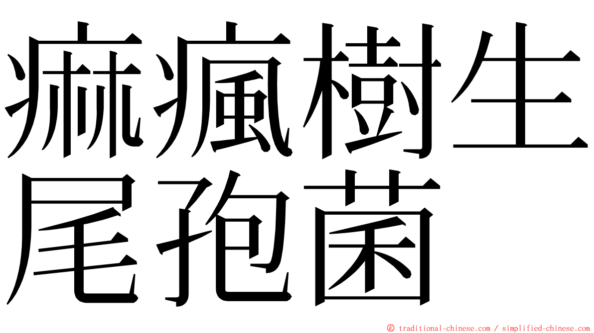 痲瘋樹生尾孢菌 ming font