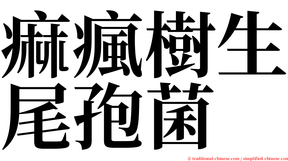 痲瘋樹生尾孢菌 serif font