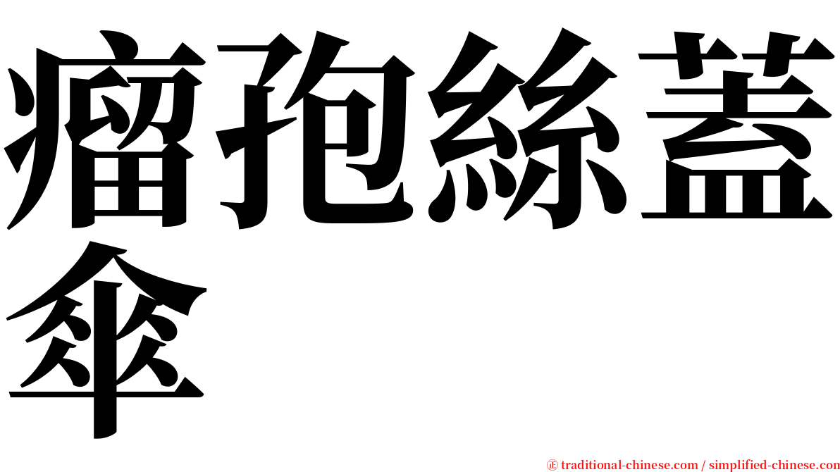 瘤孢絲蓋傘 serif font