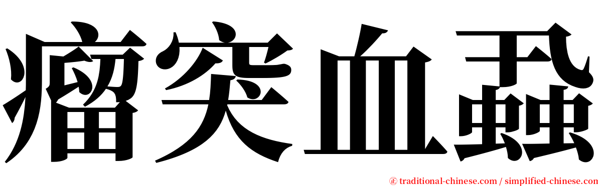 瘤突血蝨 serif font