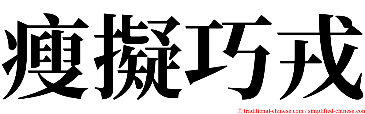 瘦擬巧戎 serif font