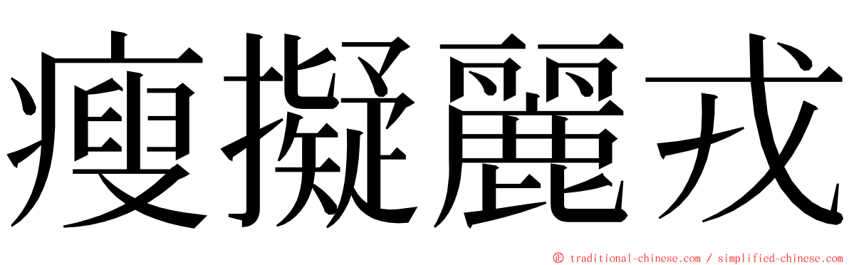 瘦擬麗戎 ming font