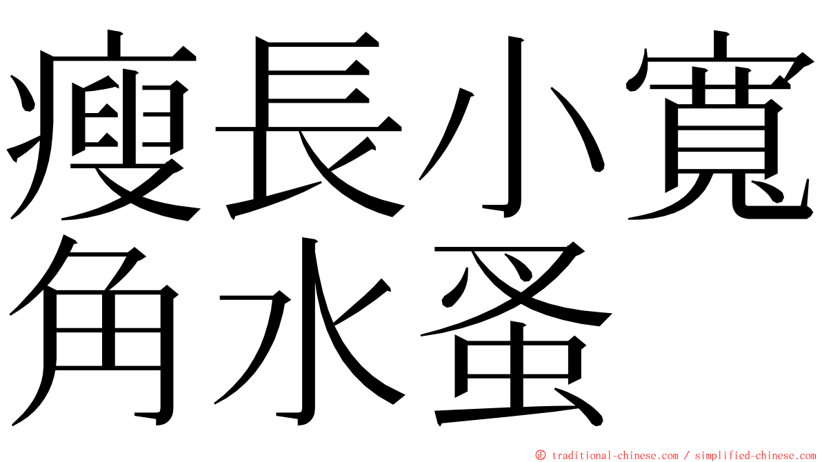 瘦長小寬角水蚤 ming font