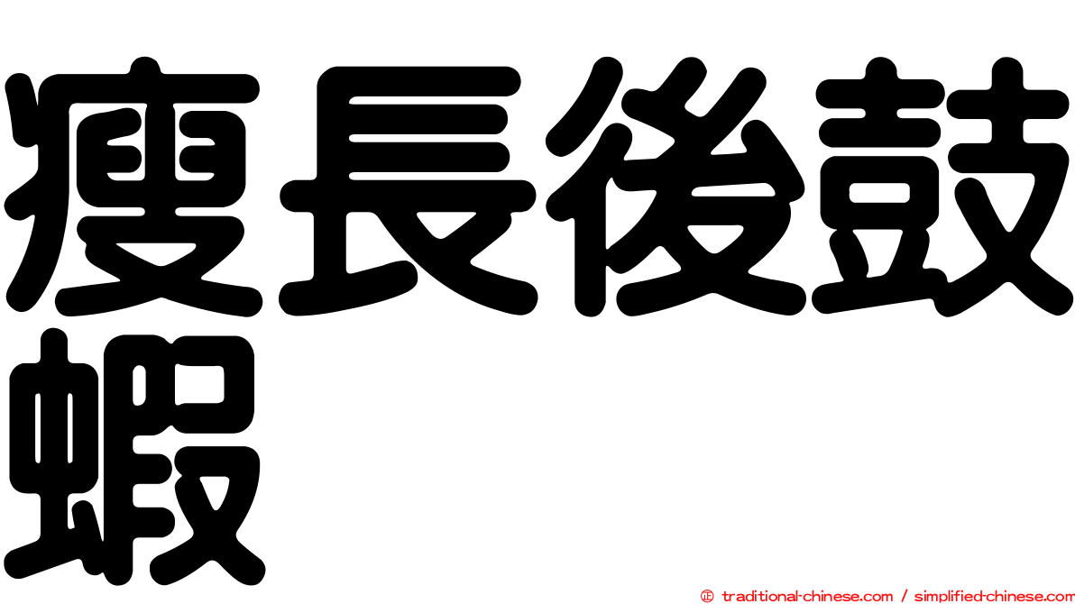 瘦長後鼓蝦
