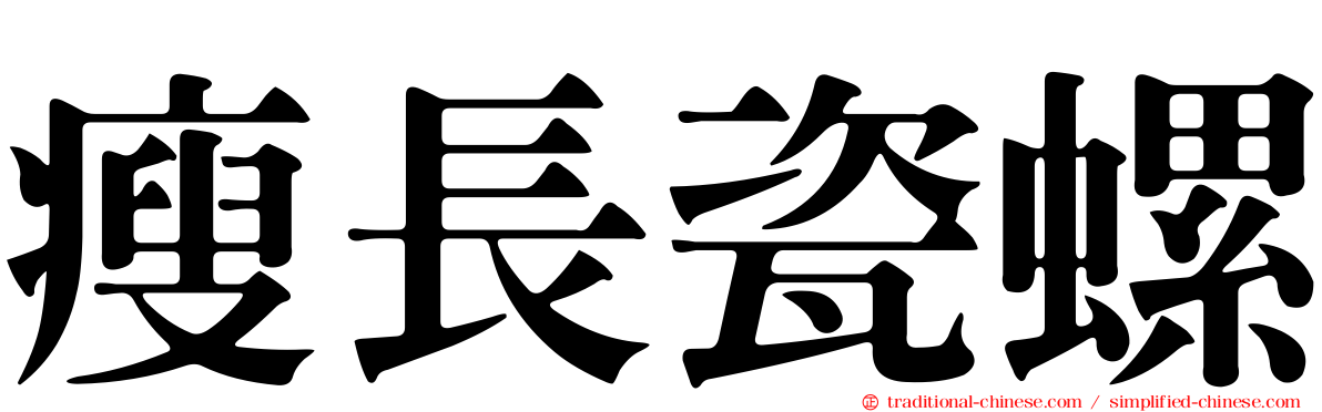 瘦長瓷螺