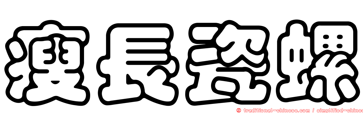 瘦長瓷螺