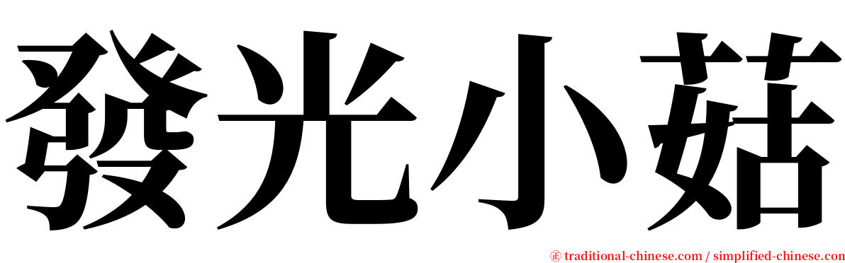 發光小菇 serif font