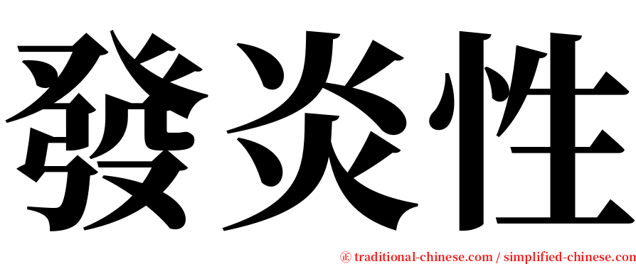 發炎性 serif font