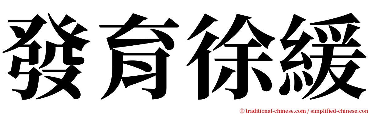 發育徐緩 serif font