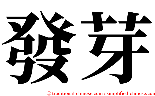 發芽 serif font